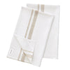 Natural and White French Stripe