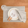 White and Natural French Stripe