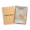 Natural and White Narrow Stripe