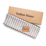 Natural & White | Solino Home Amalfi Stripe Linen Placemat Set In Branded Packaging