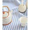 Sky Blue and White Amalfi Stripe