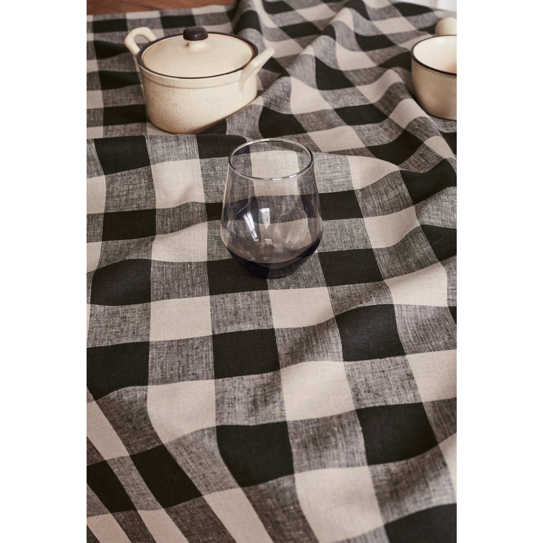 Buffalo Check Linen Table Cloth – Solino Home