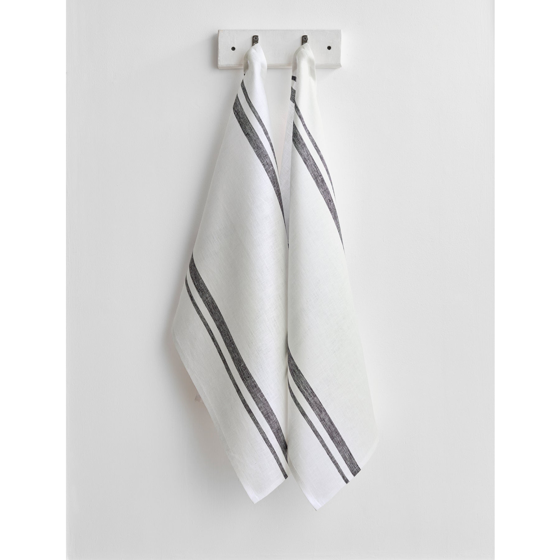 French Stripe Kitchen Towels, Set of 2 (red)