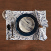 Blue and White Coastal Leaves