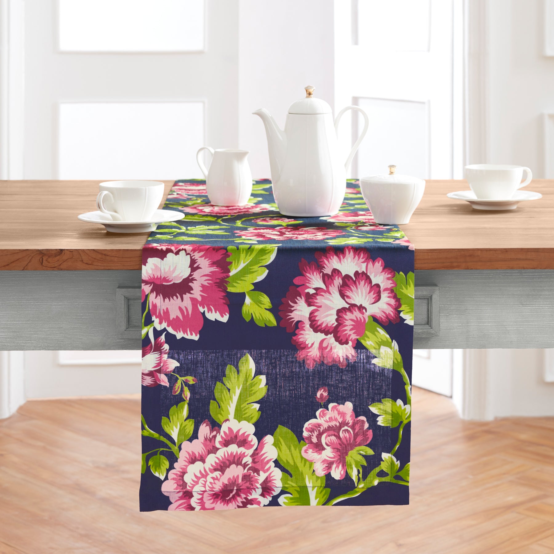 Spring Floral - Navy and Pink