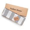 Grey and White Cabana Stripe