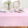 Cherry Blossom and White Amalfi Stripe