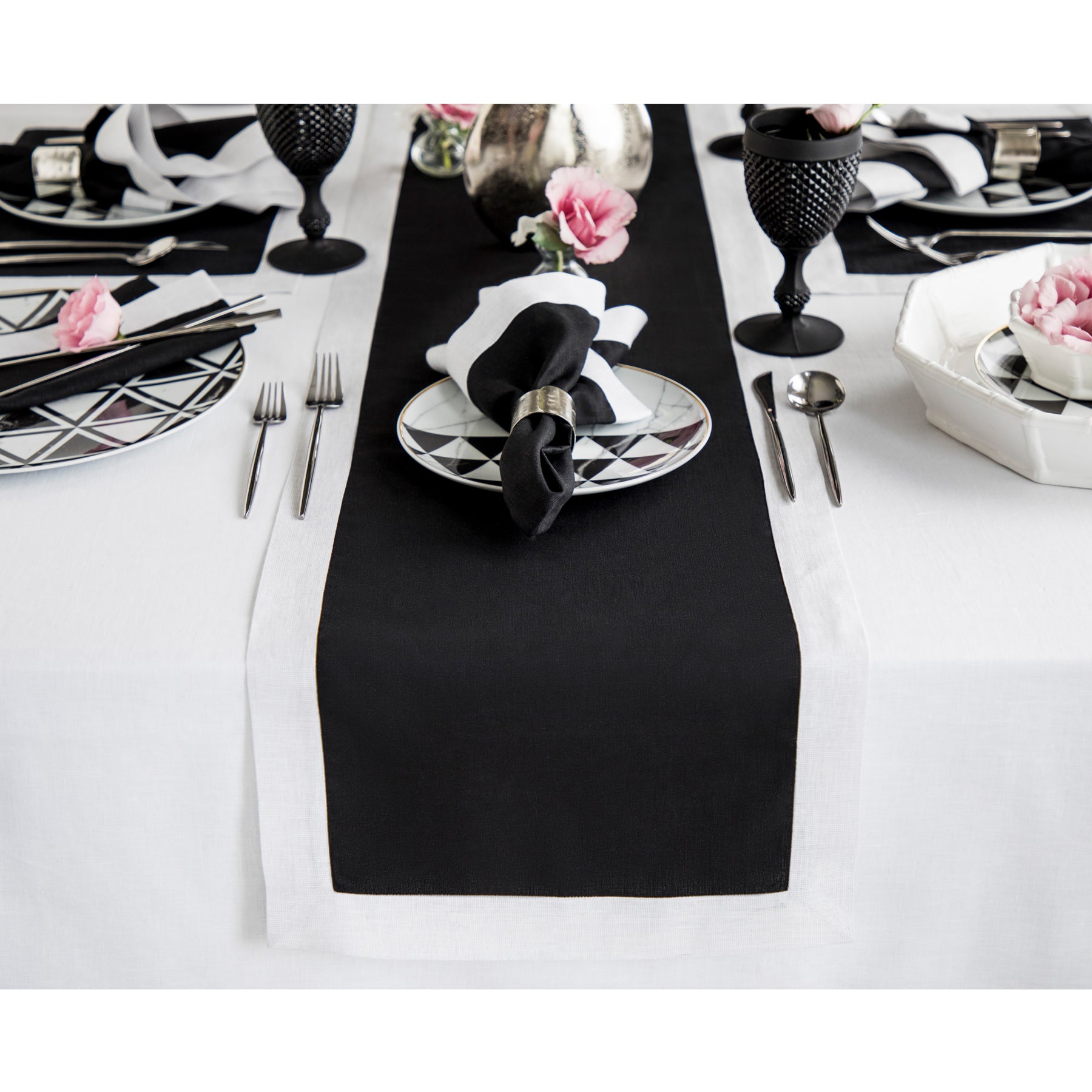 Black/Silver Shimmer Border