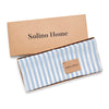 Sky Blue and White Amalfi Stripe