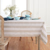 Natural and White Cabana Stripe
