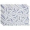 Blue and White Coastal Leaves