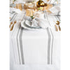 Grey and White French Stripe