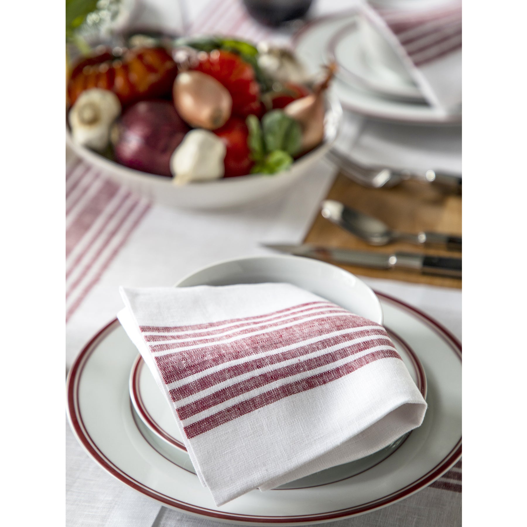 Burgundy and White Farmhouse