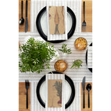 Natural & White | Amalfi Stripe Dining Decor Featuring Linen Placemats