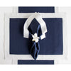Navy/Silver Shimmer Border