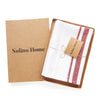 Burgundy and White French Stripe