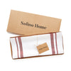 Burgundy and White French Stripe
