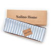 Sky Blue and White Amalfi Stripe