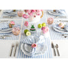 Sky Blue and White Amalfi Stripe