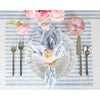Sky Blue and White Amalfi Stripe