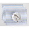 Sky Blue and White Amalfi Stripe