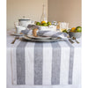 Grey and White Cabana Stripe