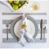 Grey and White Cabana Stripe