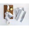 Grey and White Cabana Stripe