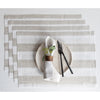 Natural and White Cabana Stripe