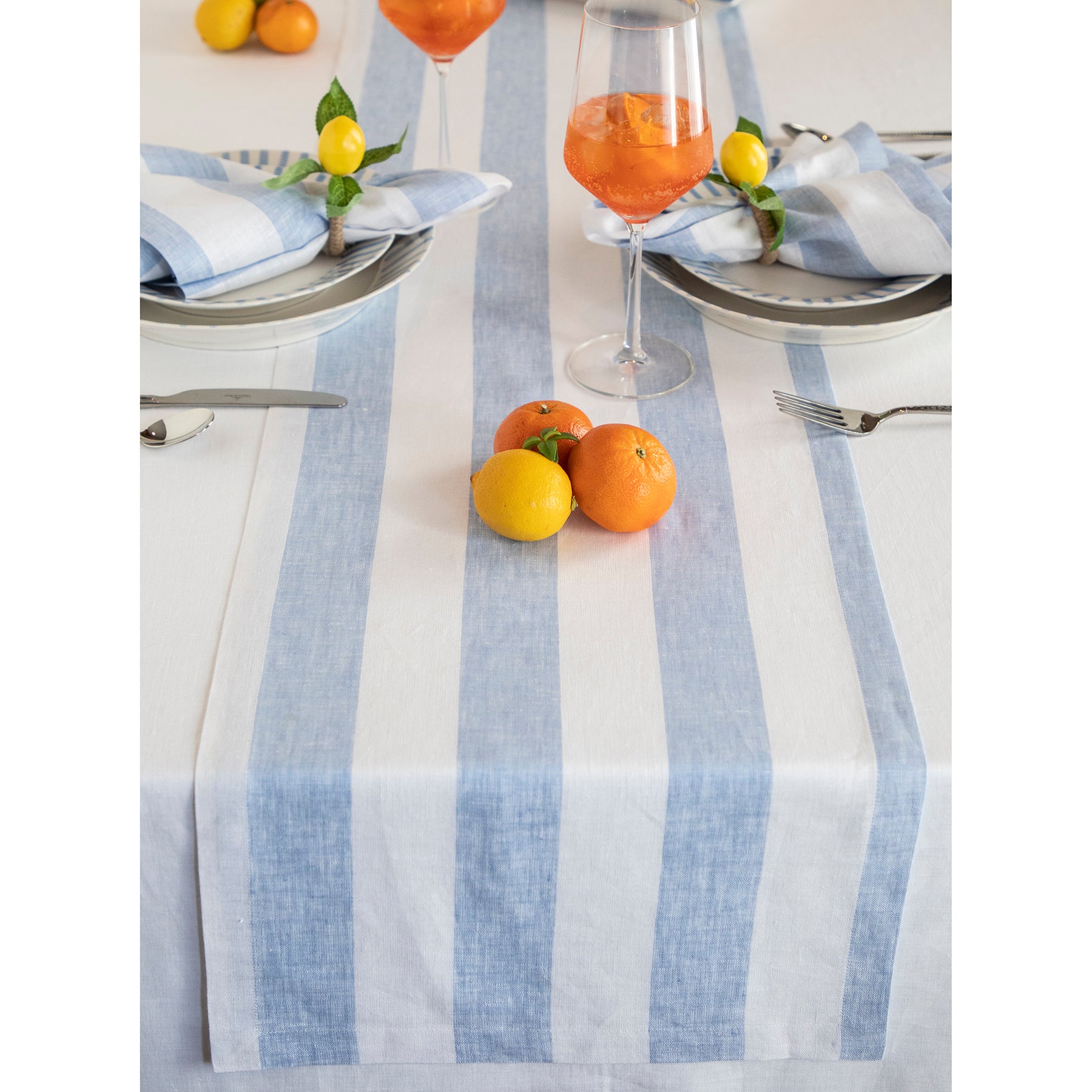 Cabana Striped Table Runners 100 Linen Solino Home Table Runner