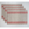 Red and Natural French Stripe