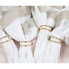 White/Natural Shimmer Border