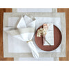 White/Natural Shimmer Border