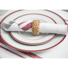 Burgundy and White French Stripe