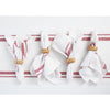 Burgundy and White French Stripe