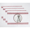 Burgundy and White French Stripe