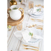 Natural and White French Stripe