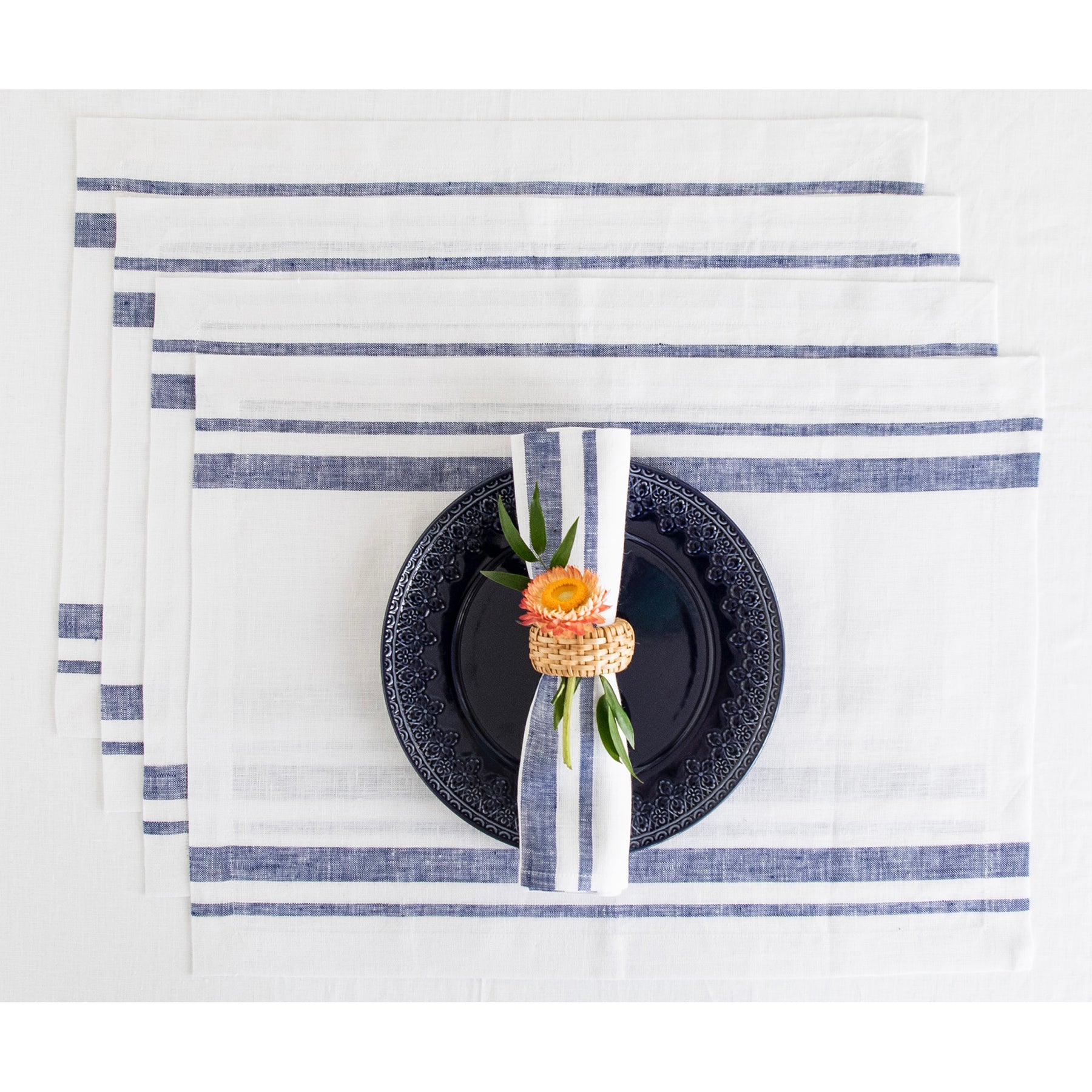 Navy and White French Stripe