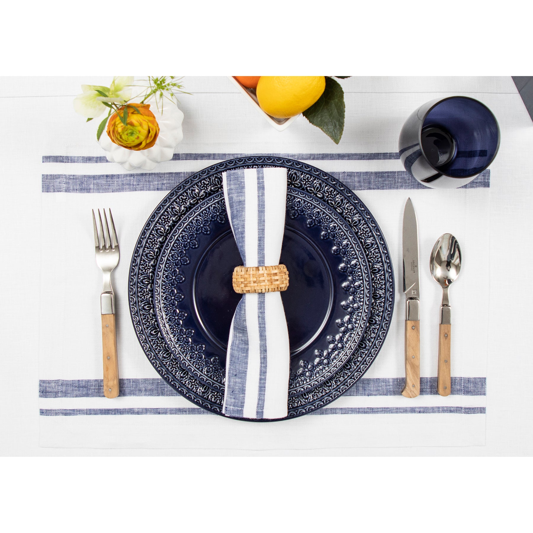 Navy and White French Stripe