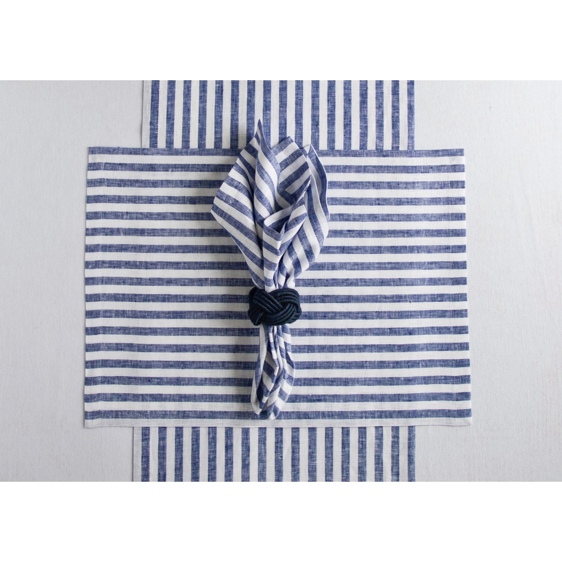 Navy and White Amalfi Stripe