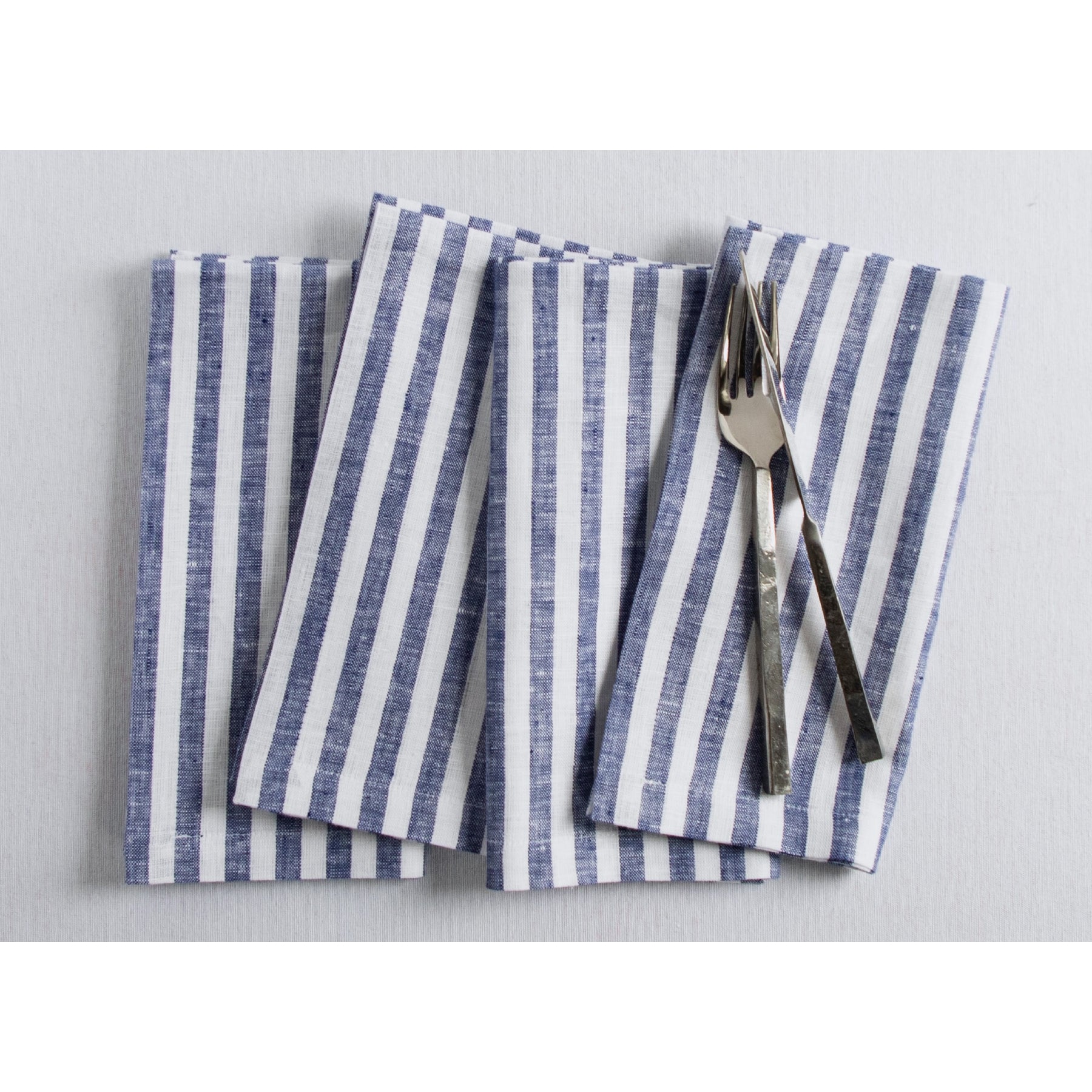 Amalfi Stripe Linen Napkins, Set of 4
