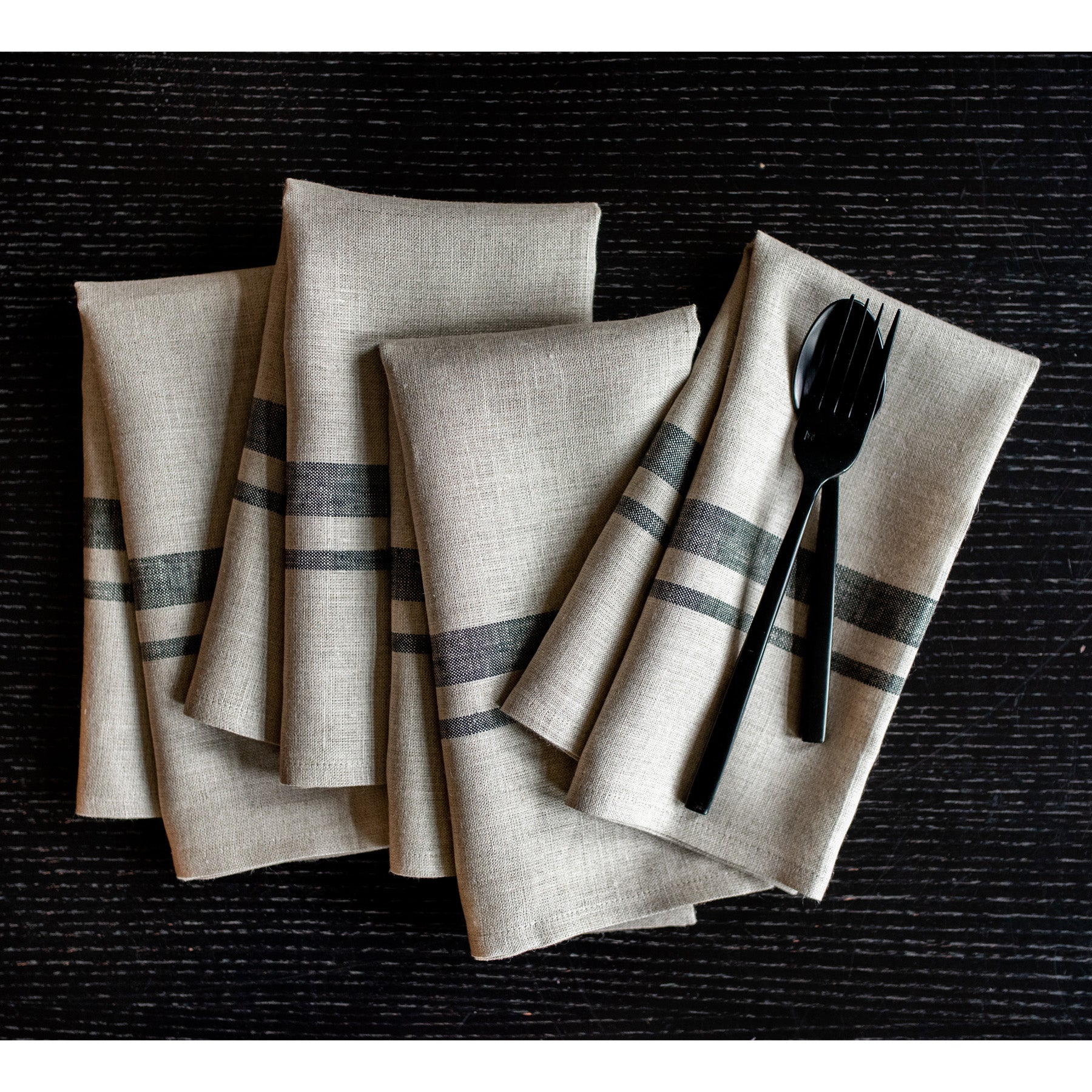 Black and Natural French Stripe