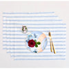 Sky Blue & White Capri Stripe